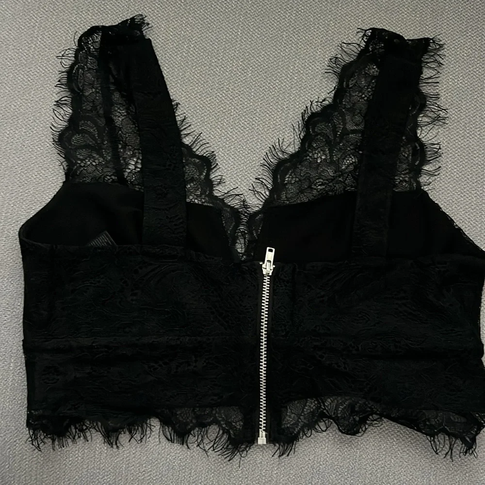 Topshop Black Lace Bralette